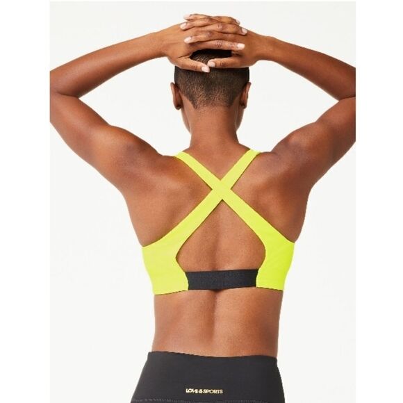 WOMEN'S ACTIVE CRISS Cross Back Sports Bra Size L - Picture 5 of 7